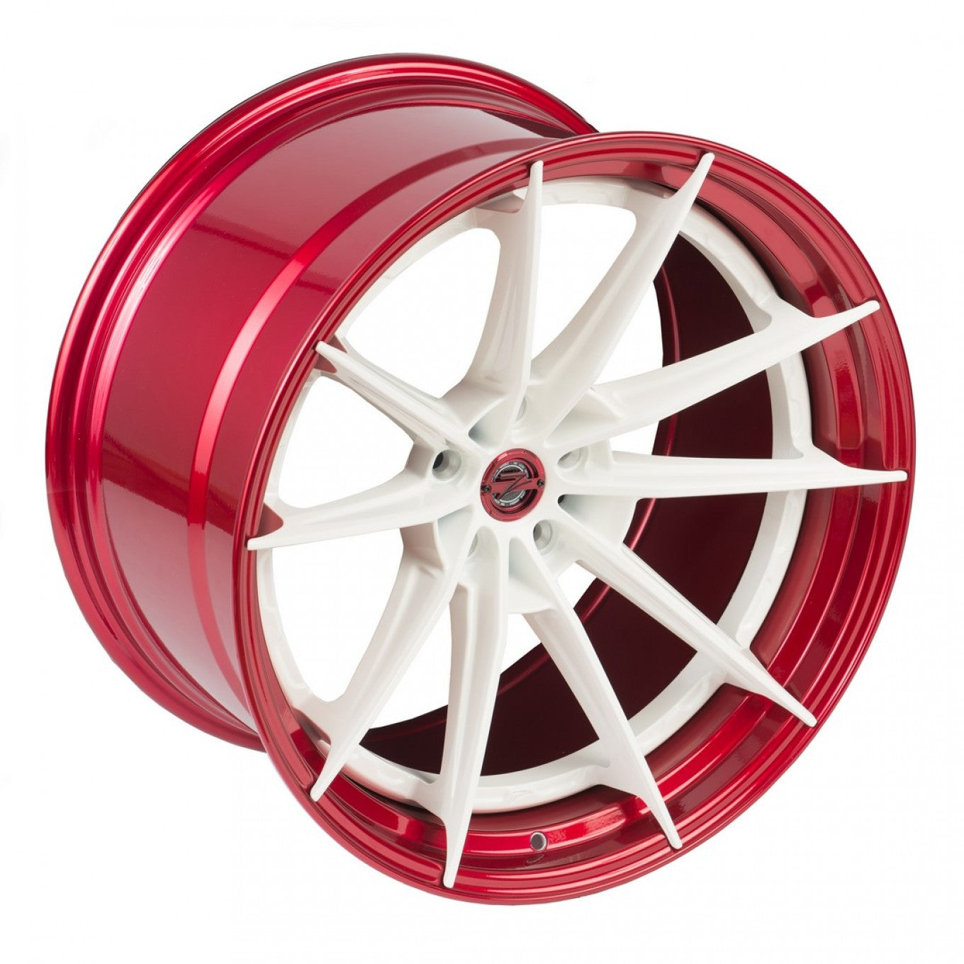 ZP.MODULAR 1 en blanco y aro rojo candy | Para BMW