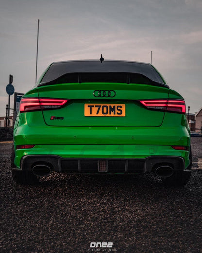 CT CARBON Diffuser AUDI RS3 8V SALOON REAR CARBON DIFFUSER WITH DTM LIGHT